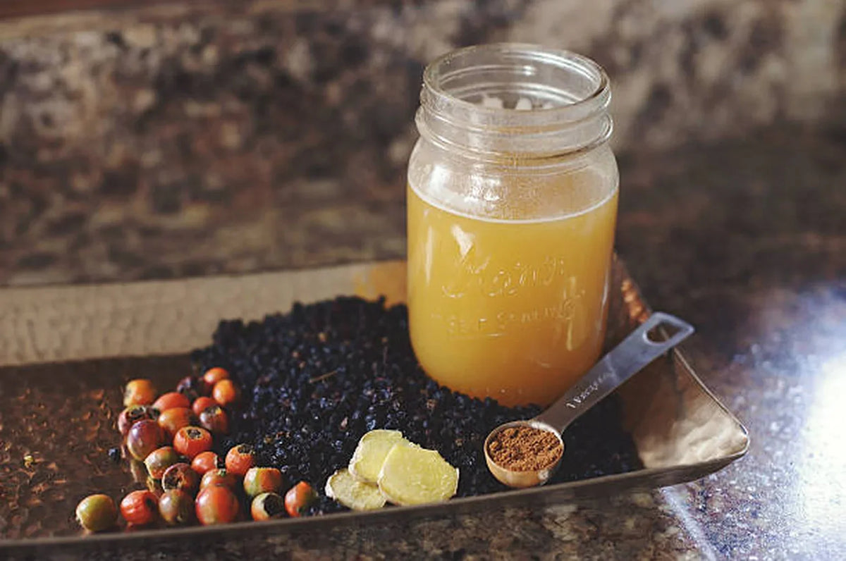 Elderberry & Ginger Infused Botanical Honey